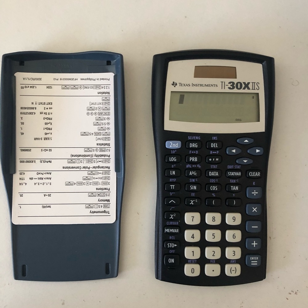 2  types of Calculator; TI-30X IIS, TI-30Xa